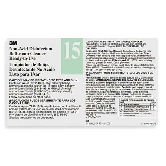 3m Secondary Label,Black, Green/White,PK12 340415
