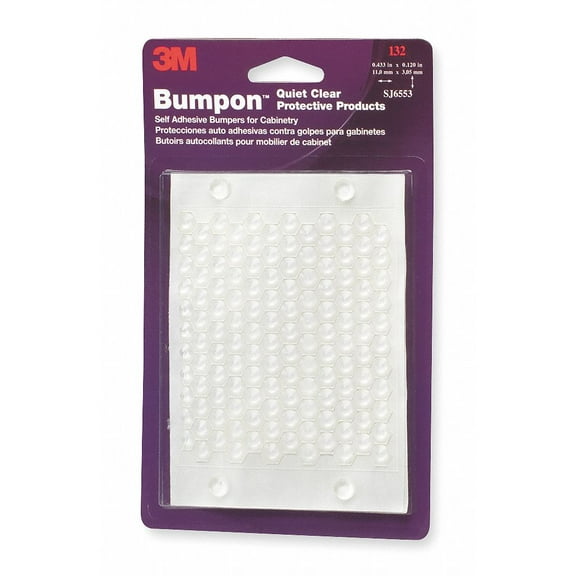 3m Bumper, Self Adhesive, 0.120 In H, PK132 SJ6553