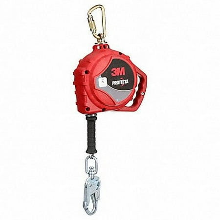 PROTECTA(R) Self Retracting Lifeline, 33 ft Length, Swivel Snap Hook, Steel, 1 Leg(s) 3590037
