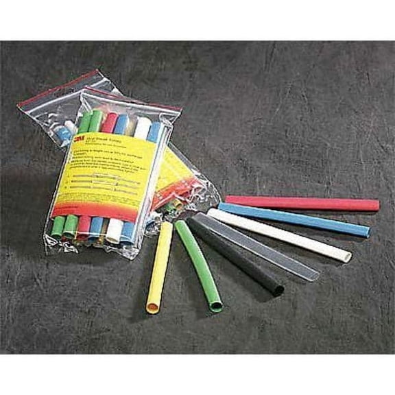 3m Shrink Tubing,4 ft,White,1 in ID,PK12 FP-301-1-White-4'-Bulk