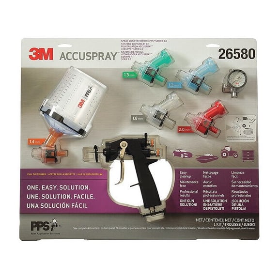 3m Accuspray One Spray Gun System With Pps Series 2.0 Spray Cup System 26580
