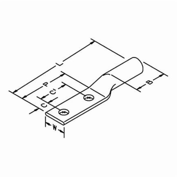 3m TwoHoleLugCmprsnConn,Long,White,27, PK6 31178