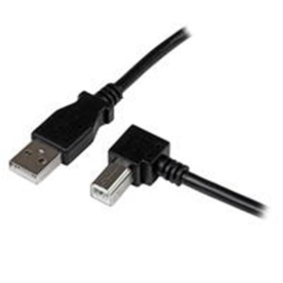 3m USB 2.0 A to Right Angle B Cable Male to Male, Black