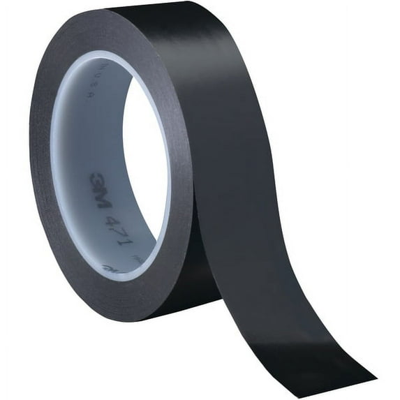 3m Vinyl Tape,471,1"x36yd,Blck,PK3 T9654713PKB