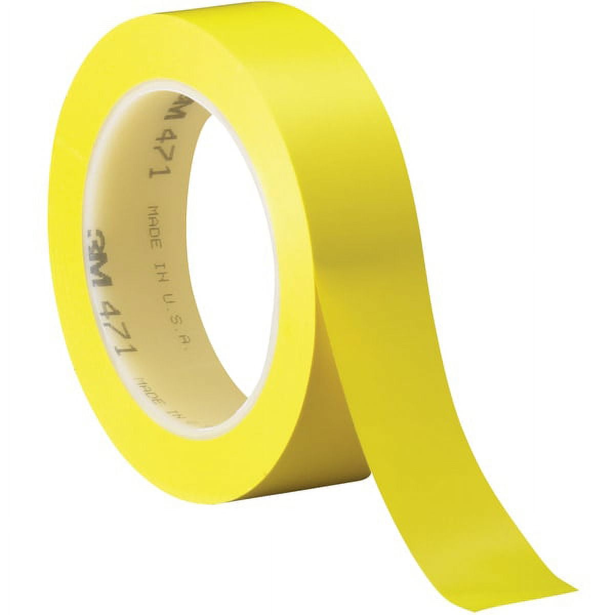 3M™ 471 Vinyl Tape, 3" Core, 1" x 36 Yd., Yellow, Case Of 3