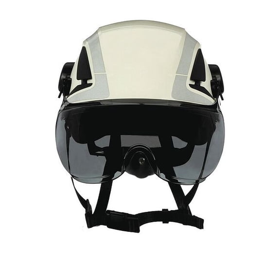 Hard Hat Visor, Gray Visor, Polycarbonate, Anti-Fog, Scratch-Resistant Lens