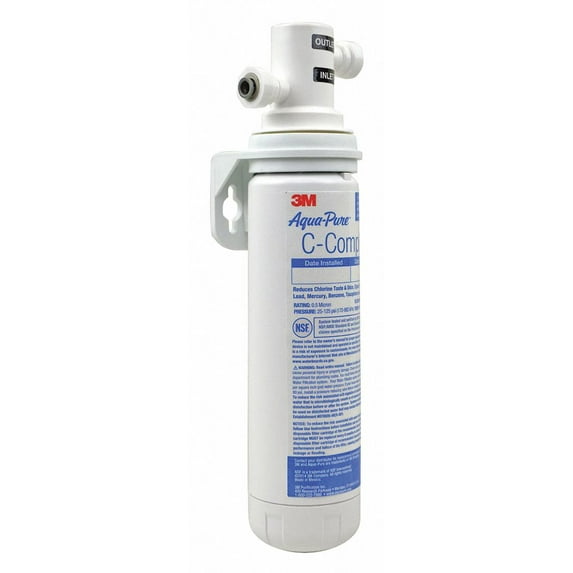 3m Water Filter System,0.5 micron,12 5/8" H  04-99535