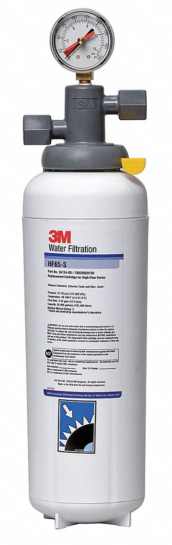 3m Water Filtration Products Water Filter System,3 micron,17 5/8" H  5616304