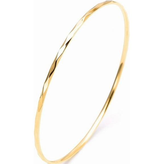 3m Width Stainless Steel Faced Surface Classic Plain Round Shape Bangle Bracelet