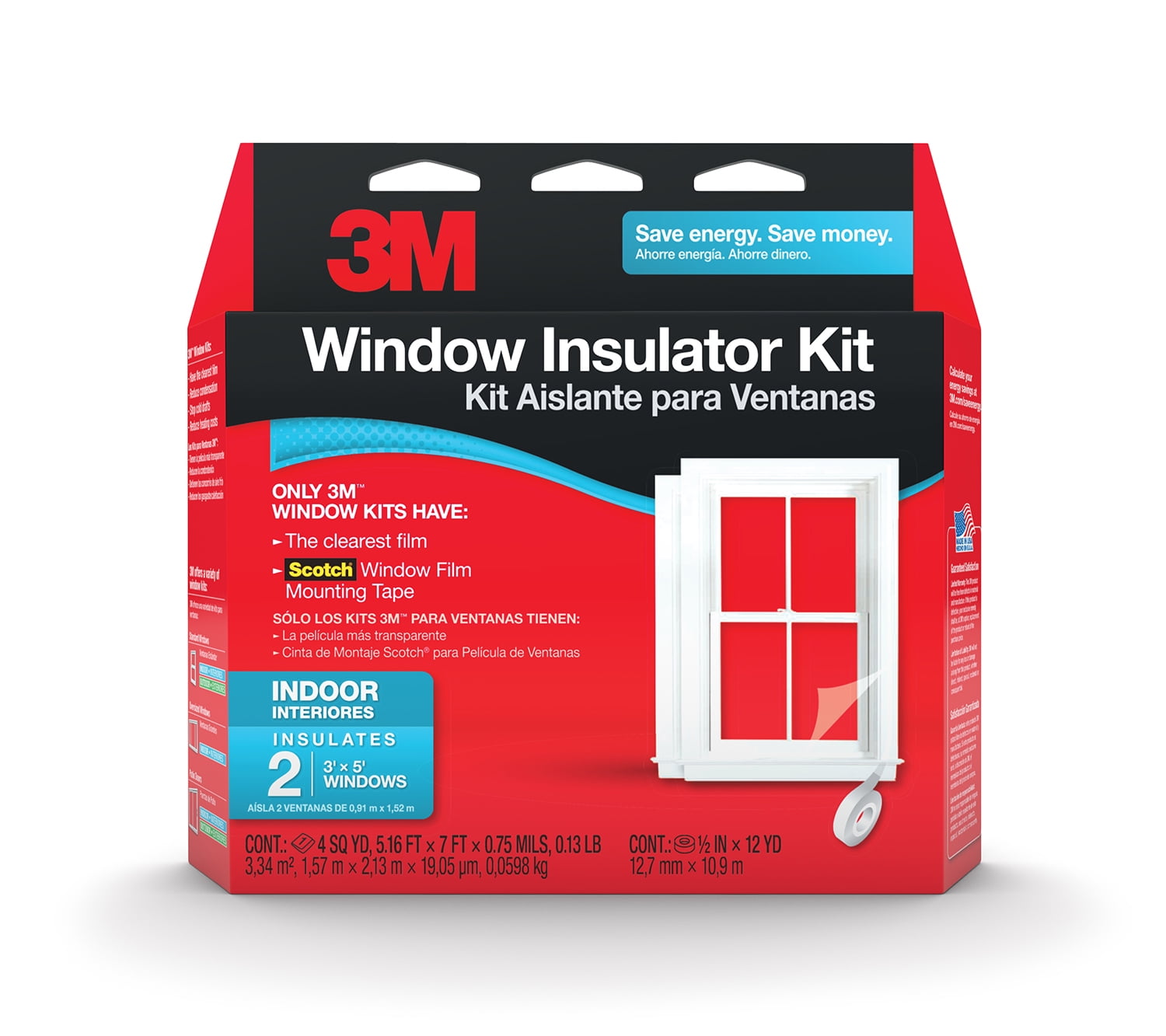 3M Clear Indoor Window Insulator Kit for Two 3ft x 5ft Windows