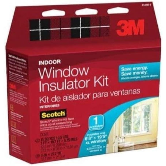 3M Window Insulation Film Kit - Insulated, Clear - 84" x 237"