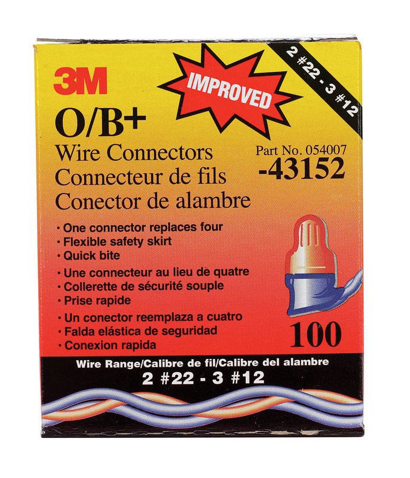 3m Wire Connectors Blue, Orange 100 / Box