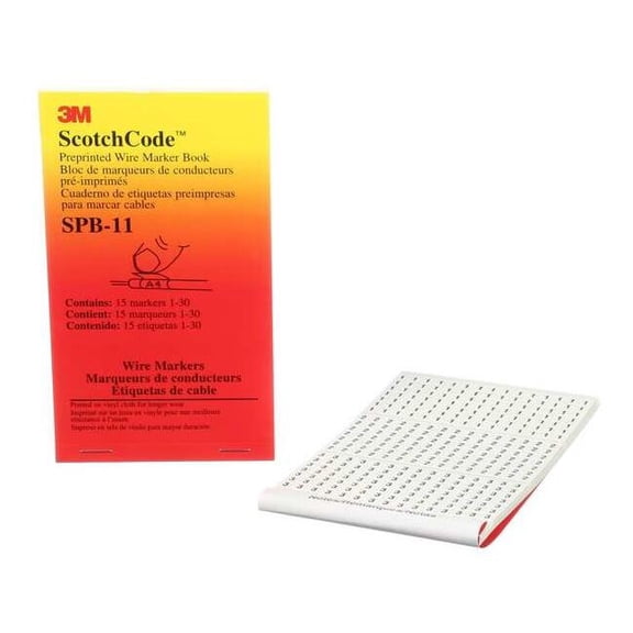 3m Wire Marker Book, Preprintd, Slf-Adhes, PK5, SPB-04 SPB-04
