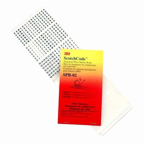 3m Wire Marker Book, Preprintd, Slf-Adhes, PK5, SPB-05 SPB-05