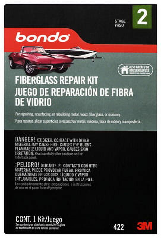 3m/bondo QT Fiberglass Resin Repair Kit Contains QT Of Resin Hardener