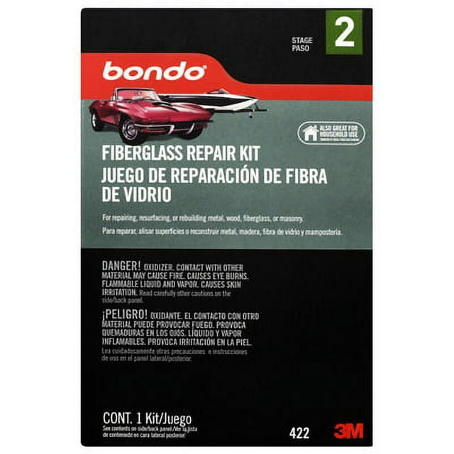 3m/bondo QT Fiberglass Resin Repair Kit Contains QT Of Resin Hardener