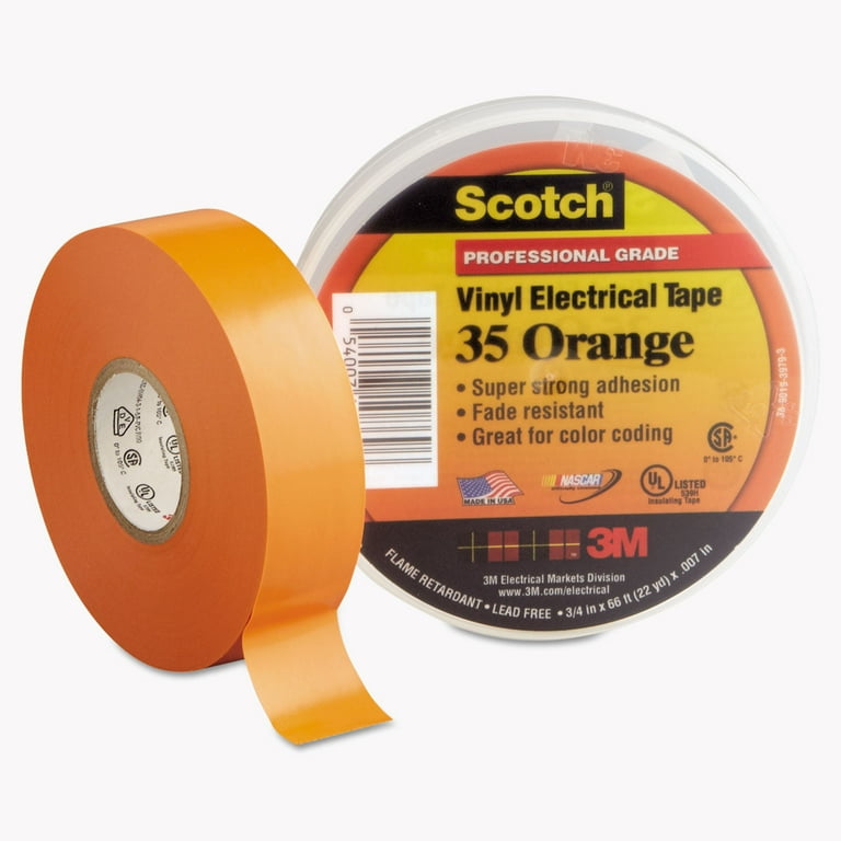 Scotch 35 Vinyl Electrical Color Coding Tape, 3 Scotch 35 Vinyl Electrical Color Coding Tape, 3