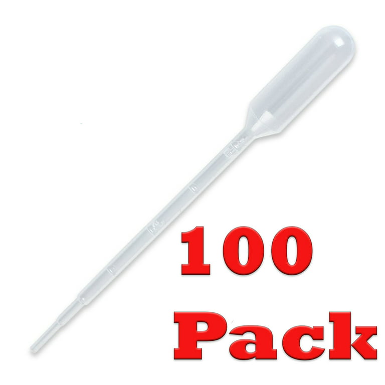 3mL Plastic Transfer Pipettes 100 Pack