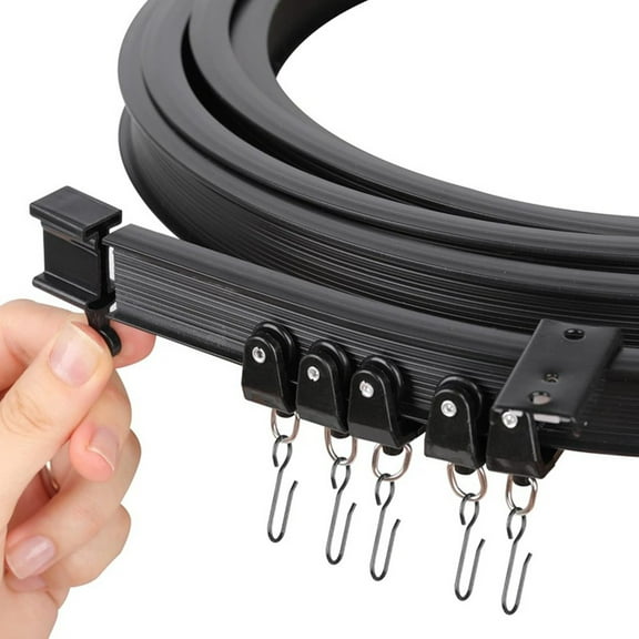 3meter black curtain track set hook pulley installation code accessories