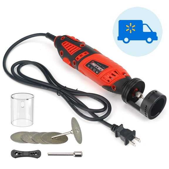 3mirrors ALUMINUM Tungsten Electrode Sharpener Grinder Head & Upgraded TIG Welding Rotary Tool w/Cover & Cut-Off Slot, Multi-Angle& Offsets - Full Function Edition