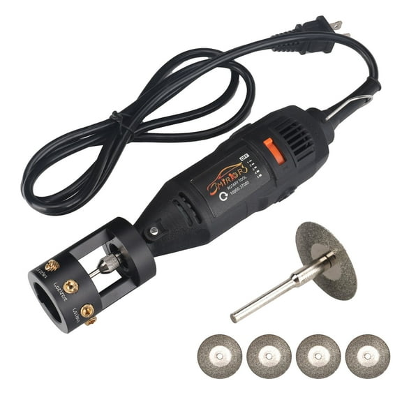 3mirrors ALUMINUM Tungsten Electrode Sharpener Grinder TIG Welding Rotary Tool w/Flat Grinding Block, Cut-Off Slot, Multi-Angle & Offsets, 4 Screw Holes - Exchangeable Guides Edition