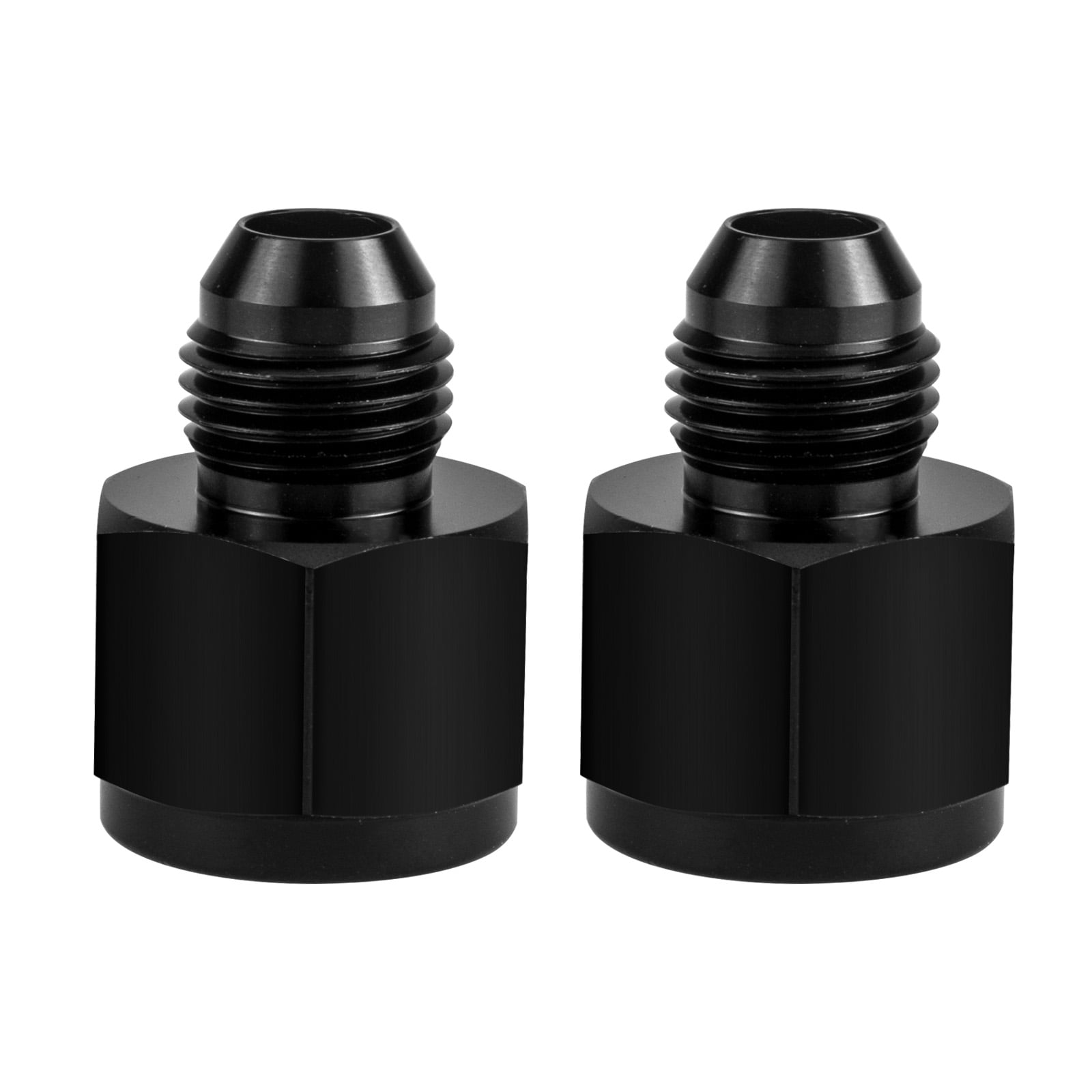 Podavelle 6AN Female To 3/8" NPT 90 Degree Swivel Fitting Adapter - Aluminum Black AN Fitting For Fuel, Oil, Air