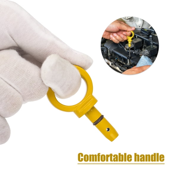 3mirrors Aluminum Oil Dipstick Pull Handle Engine Oil Level Dipstick Handle Compatible with Dodge Chrysler Jeep Models Universal Engine Oil Dipstick Handle w/Viton O Ring & Installation Kit Yellow