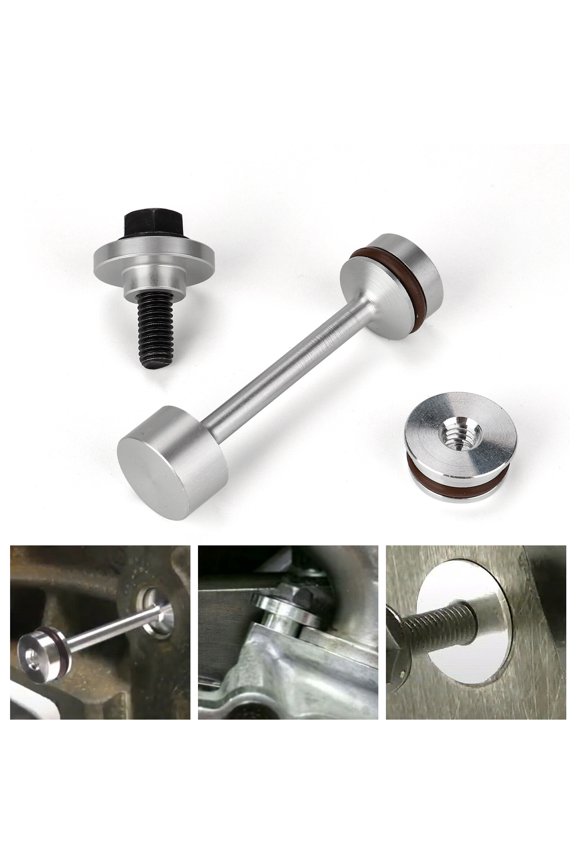 Billet Aluminum Oil Diverter Barbell, Oil Tube Hold Down, Front Gallery Plug Compatible with GM LS Engines LS1 LS2 LS3 5.3 LSX LQ9 LS4 Fits select: 1999-2021 CHEVROLET SILVERADO