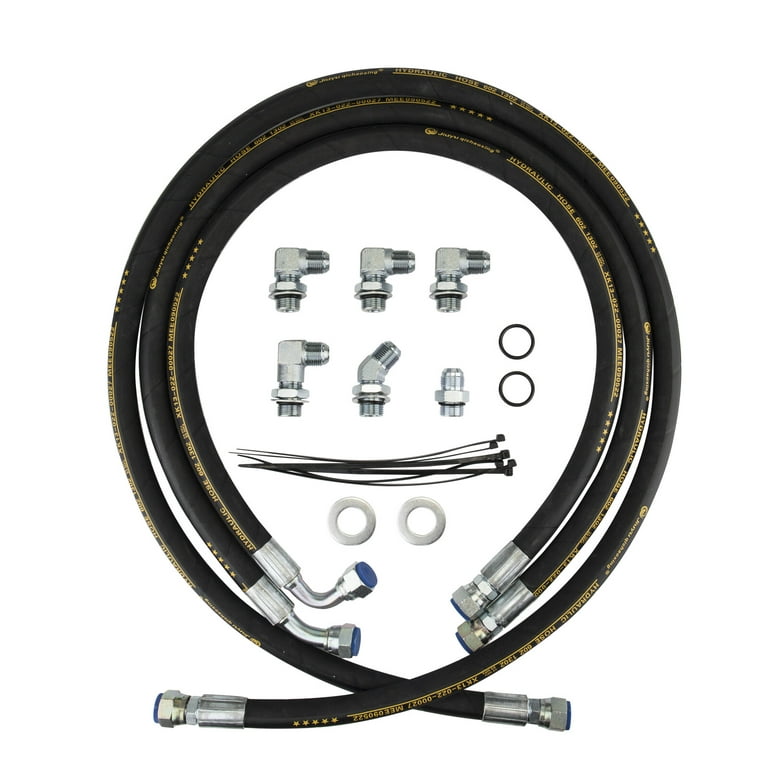 3mirrors Diesel Allison Transmission Cooler Lines HOSES Kit Compatible with 2006 - 2010 Chevy/GMC 6.6L Duramax w/ Adapters