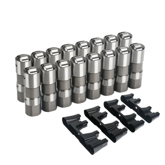 3mirrors Hydraulic Roller Lifters w/Guides Trays & Screws Compatible with Chevy Buick GMC Pontiac GM LS Engine, Hydraulic Tappet Hydraulic Valve Lifters 12499225 12595365