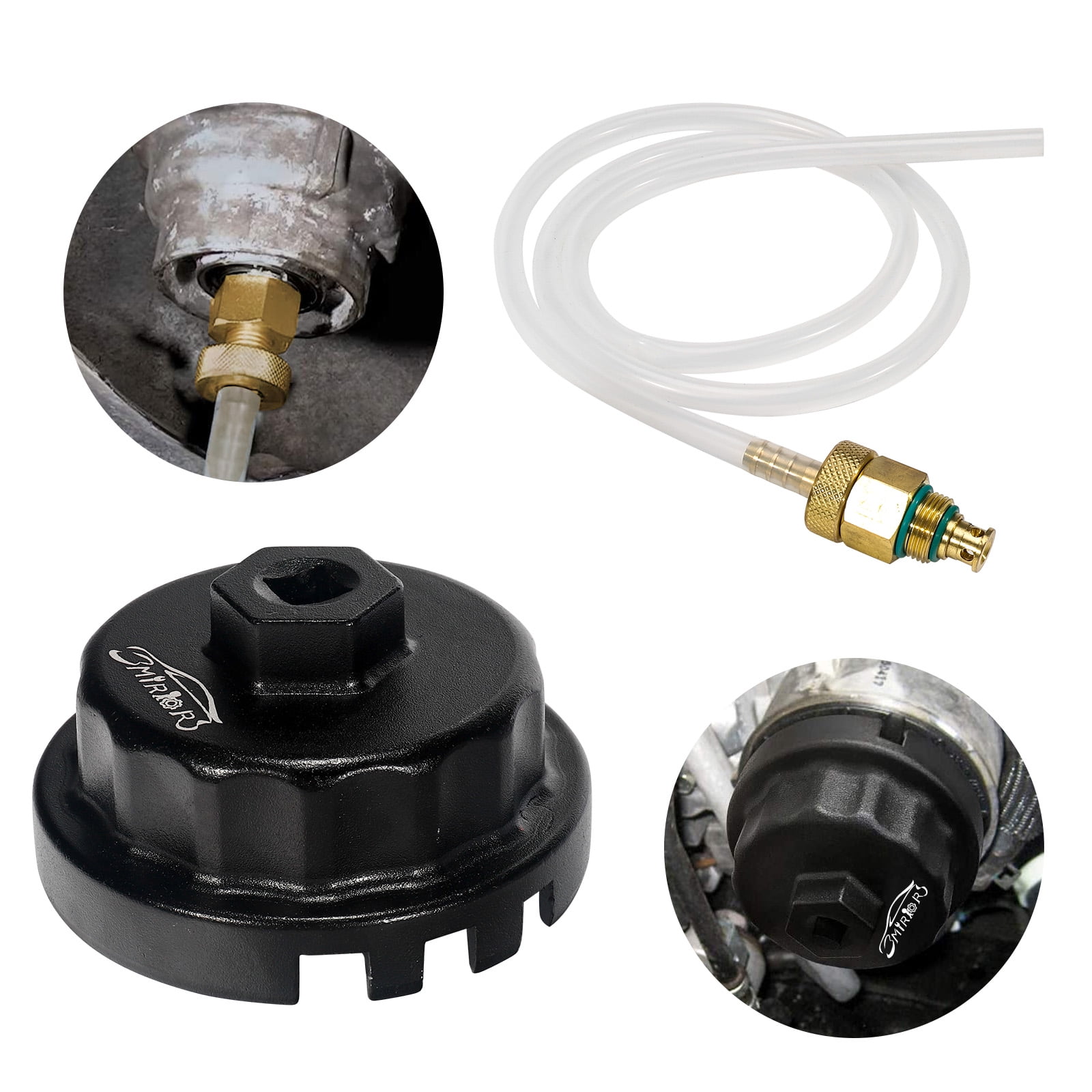 3mirrors Oil Filter Wrench, Oil Drain Tool Set Compatible with Toyota