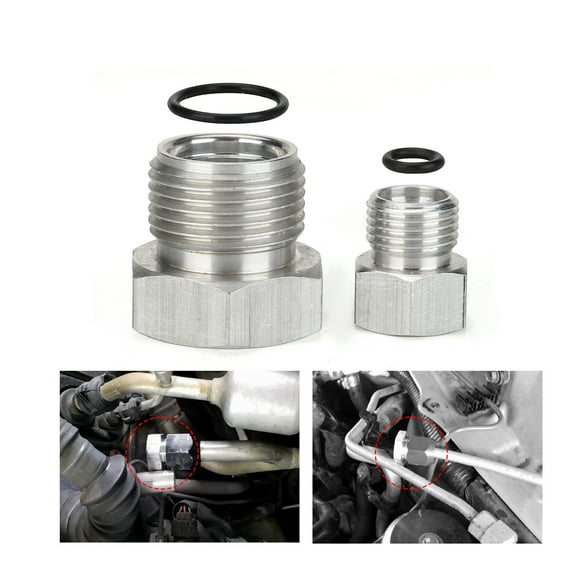 3mirrors Rear A/C Block Off Kit Line Terminator Compatible with 1996-1999 Chevy Suburban Tahoe GMC Yukon Auxiliary AC Elimination, Upgraded HNBR O Rings