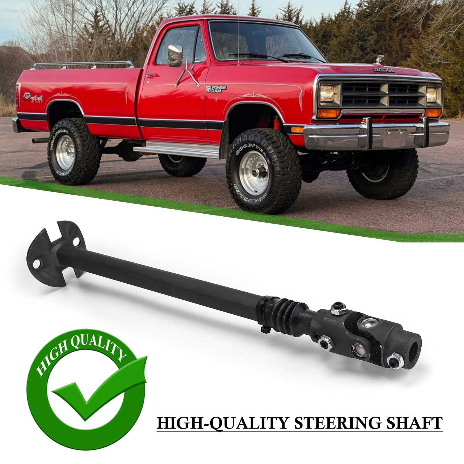 3mirrors Steering Shaft Column Assembly w/Universal Joint, Bolts 