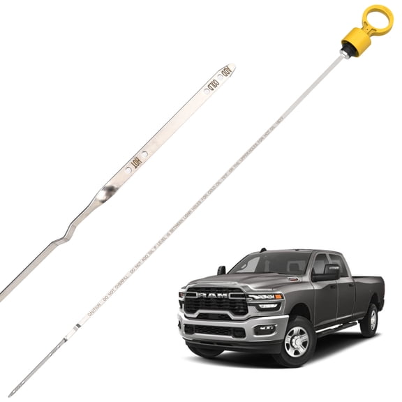 3mirrors Transmission Fluid Level Indicator 53034117AB for Dodge Ram 2500 3500 6.7L 2007-2022 68RFE Engine Oil Level Dipstick Replacement, Level Tool with Directions Check auto Trans Fluid Oil Level