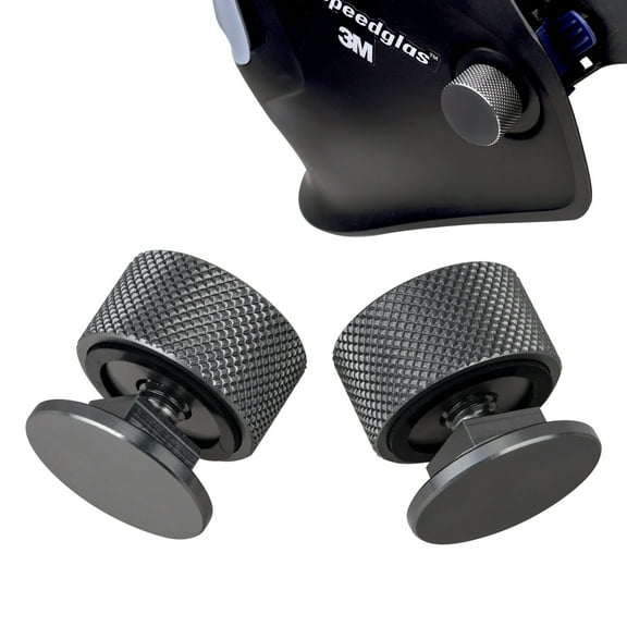 3mirrors Welding Hood (Pipeliner) Helmet Fasteners Headgear Replacement Parts Accessories Screws Flip Hood Aluminum A pair - Gray