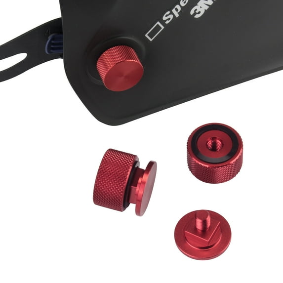 3mirrors Welding Hood (Pipeliner) Helmet Fasteners Headgear Replacement Parts Accessories Screws Flip Hood Aluminum A pair - Red