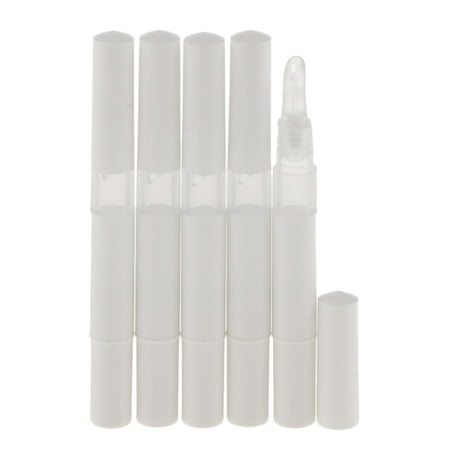 3ml 5Pcs Empty Twist Pen// Liquid Tube/Oil Container - Can Choose - White, as described