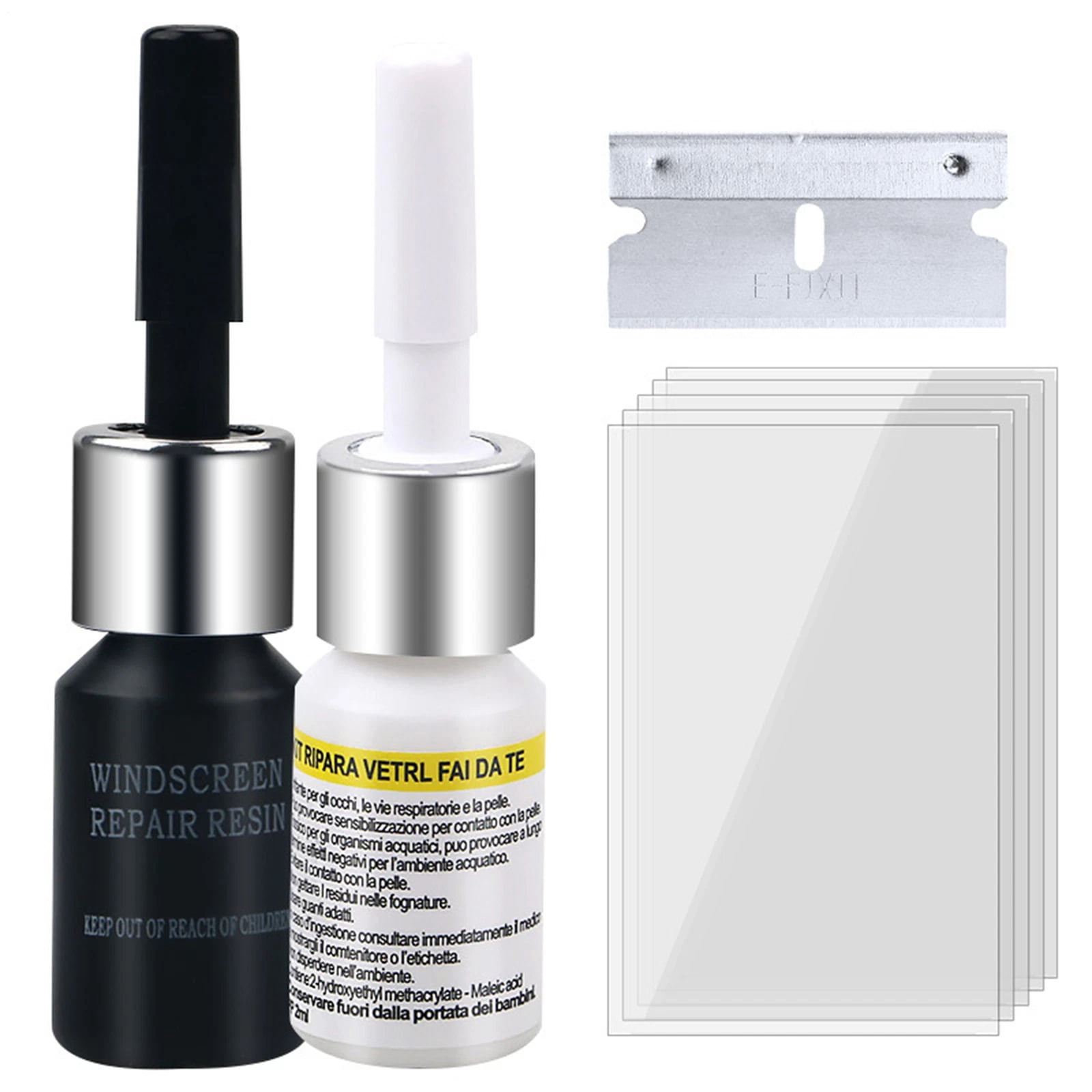 5PCS Auto Glass Nano Repair Fluid – Car Windshield Resin Crack Tool Kit Set