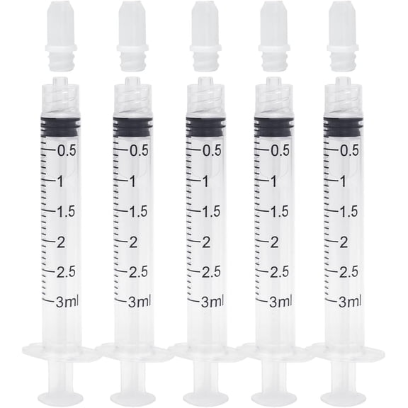 3ml Syringes Without Needles, 3cc Luer Lock Syringe - Disposable Individually Wrapped(30 Pack)