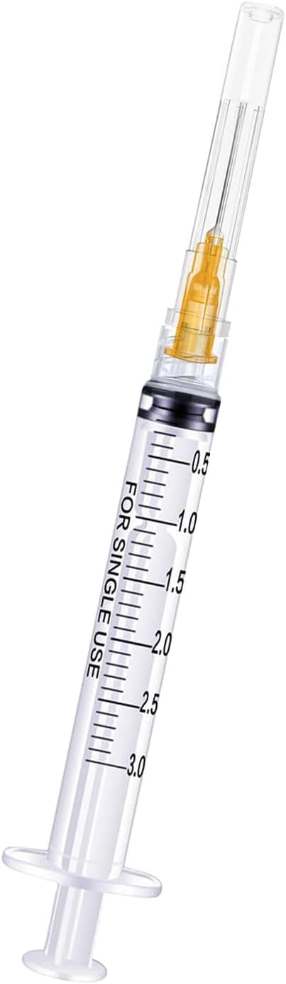 3ml Syringes with Needle - 25G,1.0 inch Needle Luer Lock Syringe,Sterile Individually Wrapped (3ml-25G-30pack) - Walmart.com 3ml Syringes with Needle - 25G,1.0 inch Needle Luer Lock Syringe,Sterile Individually Wrapped (3ml-25G-30pack) - Walmart.com