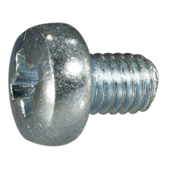 3mm-0.5 x 4mm Zinc Class 4.8 Phillips Pan Head Machine Screws (50 pcs.)