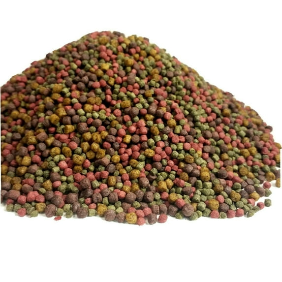3mm - 1/8" 4-Type Ultra Mix, High Protein Floating Koi & Aquarium Fish Pellets…8-lbs