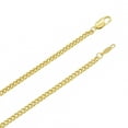 thumbnail image 1 of 3mm 14k Yellow Gold Plated Flat Cuban Link Curb Chain Necklace, 30 inches + Gift Box, 1 of 7