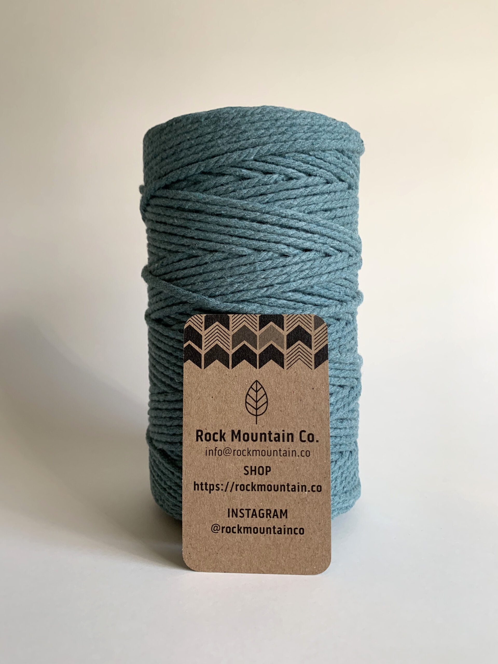 3mm 3 Strand Craft Rope Recycled Cotton Macrame Cord - Teal