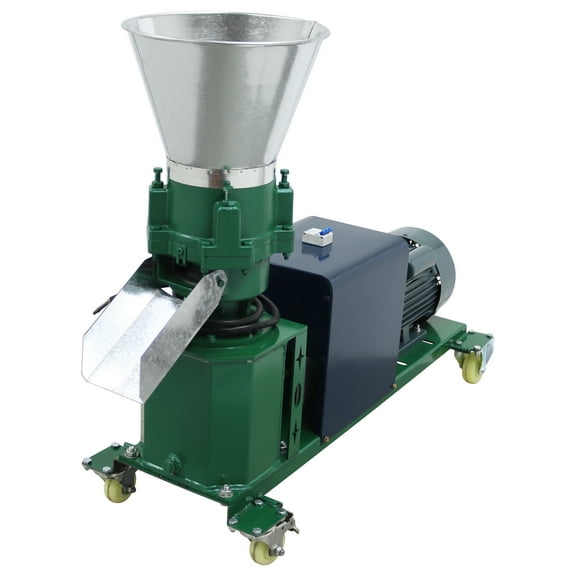 3mm Animal Feed Pellet Mill Machine Fodder Granulator Pelletizer 220V 4 Roller Max 200kg/h for Chicken Duck Goose Rabbit