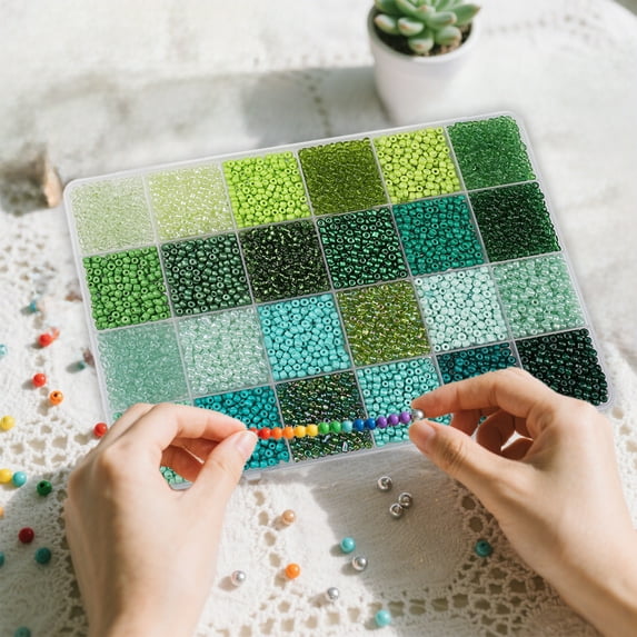 3mm Beads for Jewelry Making under $5! Xqxayjr 3mm Beads for Jewelry Making, 5200pcs Small Beads for Bracelets Necklaces, DIY Craft Beads Kit for Kids Adults, Multi Color Plastic Beads