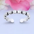 thumbnail image 1 of 3mm BeadsToe Band Ring 925 Sterling Silver Thin Adjustable Stylish Rings For Women, 1 of 5