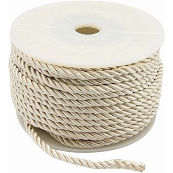 3mm Beige Twine Cord Rope Nylon Silk Rope Craft Twine Decorative Honer Trim Xmas Thread String Handfasting Satin Shiny Cord