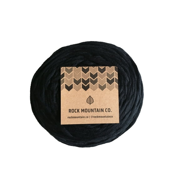 3mm Black Single Strand Macrame Yarn - Extra Soft