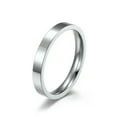 thumbnail image 1 of 3mm Blue/Silver/Gold/Rose Gold/Black Bands Women Men's Titanium Steel Party Ring, 1 of 9